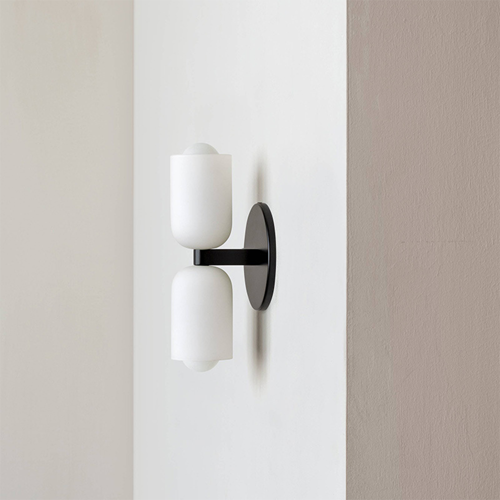 Arandela de Parede Dupla Minimalista Crema
