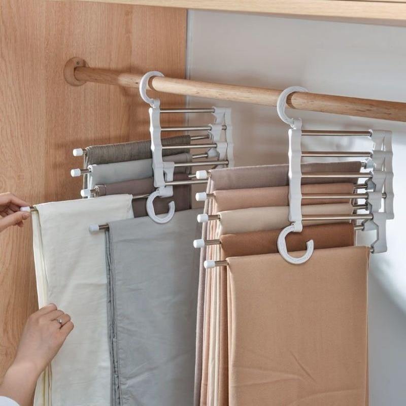 Cabide MultiMax™ - Organizador de Roupas 5 em 1