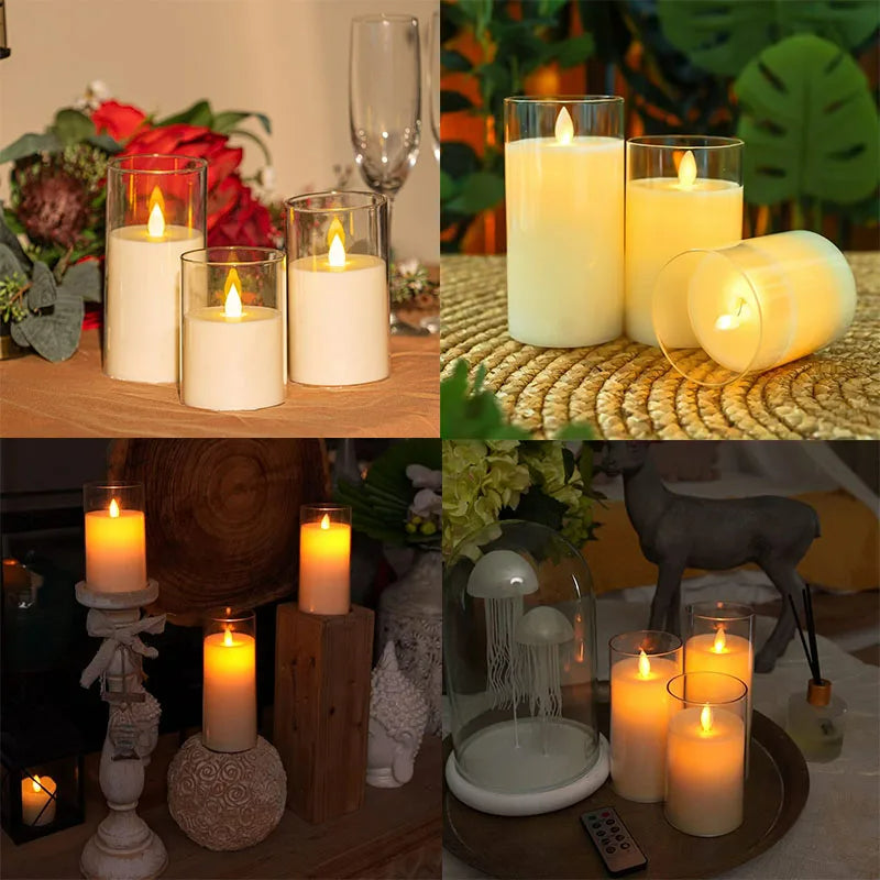 Kit 3 Velas LED com Sensor Automático
