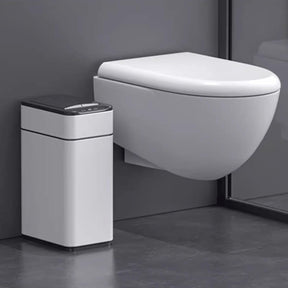 Lixeira Lata de lixo com sensor inteligente, doméstica com tampa, banheiro, cozinha, sala de estar, escritório, embalagem automática, latas de lixo de grande capacidade Lixeira(Silver,15L)