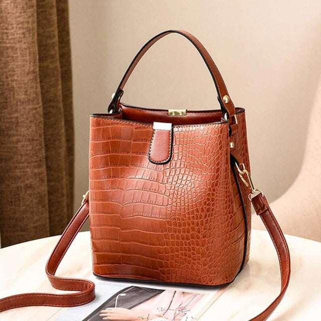 Bolsa De Couro Feminina - Crocodilo Style