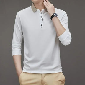 Camisa Polo Comprida Minimalista & Gola Sofisticada