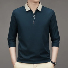 Camisa Polo Comprida Minimalista & Gola Sofisticada