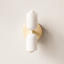 Arandela de Parede Dupla Minimalista Crema
