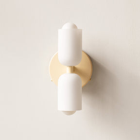 Arandela de Parede Dupla Minimalista Crema