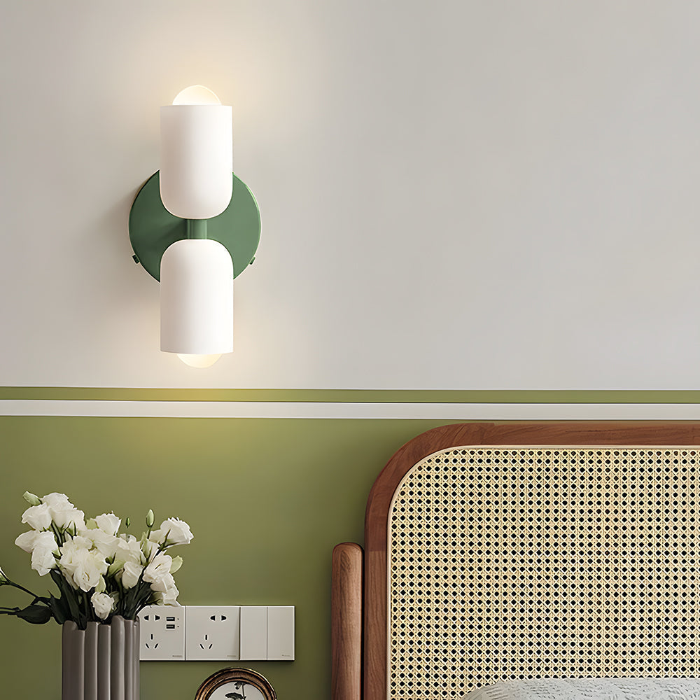 Arandela de Parede Dupla Minimalista Crema