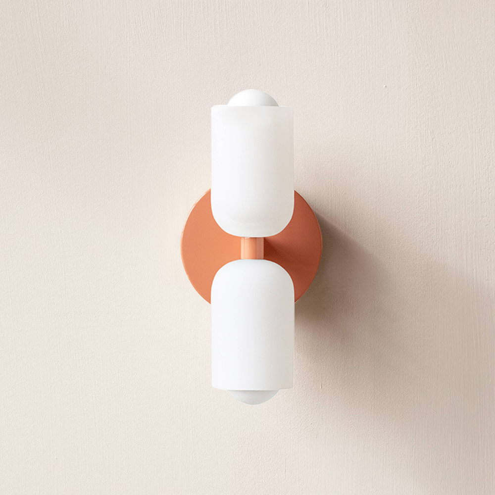 Arandela de Parede Dupla Minimalista Crema