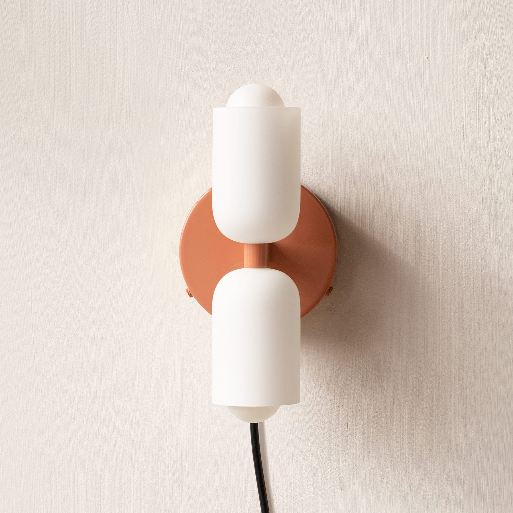 Arandela de Parede Dupla Minimalista Crema