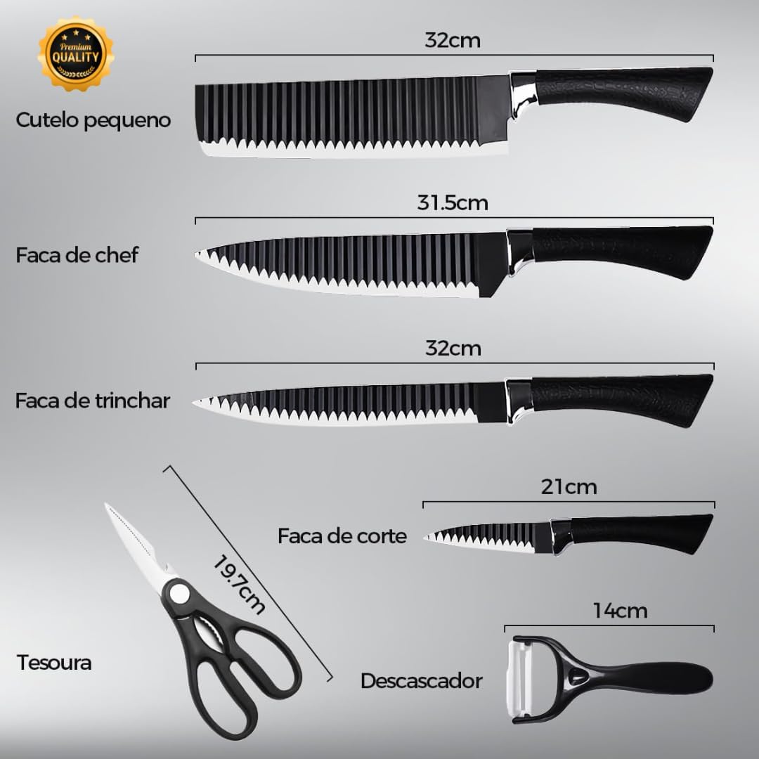 Kit Facas Easy Grill Master