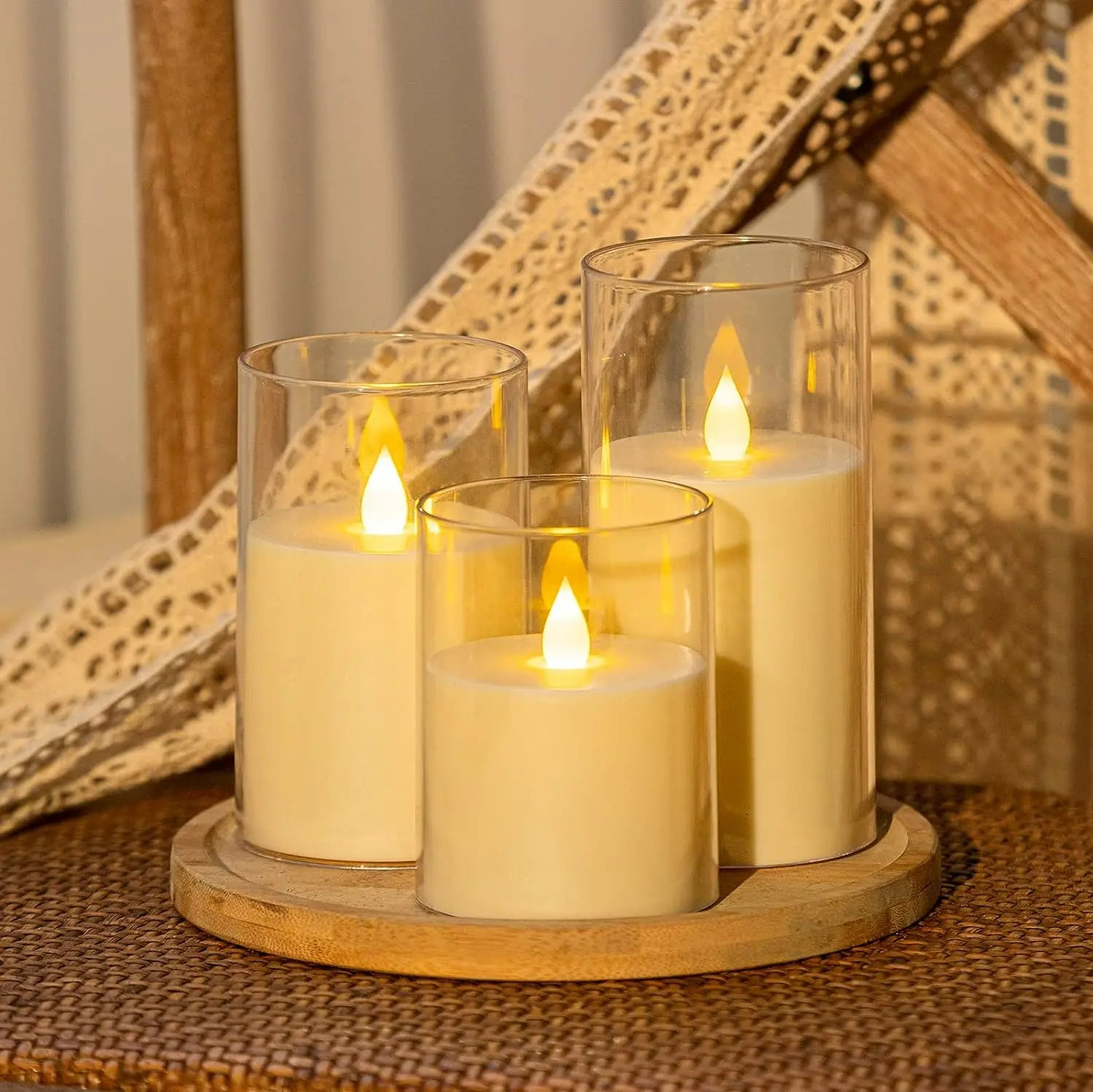 Kit 3 Velas LED com Sensor Automático