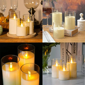 Kit 3 Velas LED com Sensor Automático